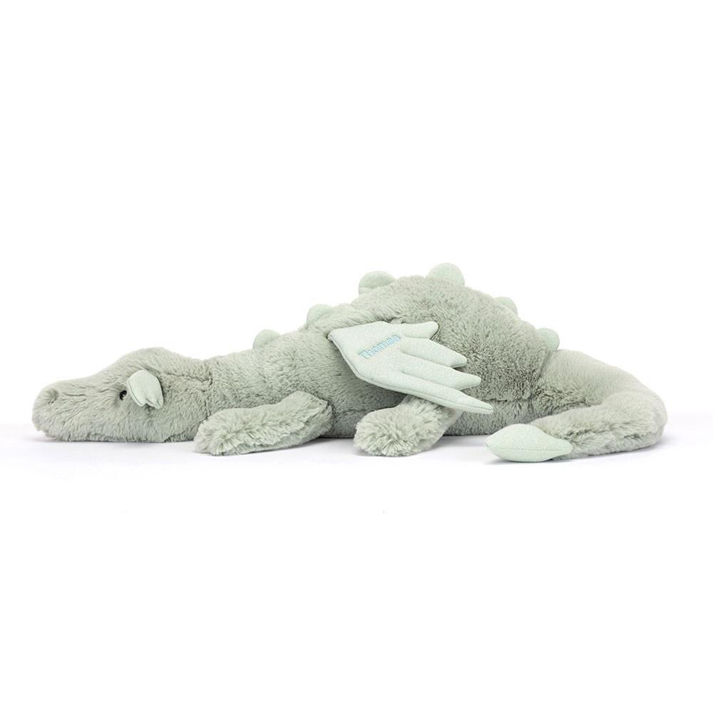Jellycat Personalised Sage Dragon Huge 19cm x 20cm x 66cm Discover Grün | Deutschland  340-FQSALV