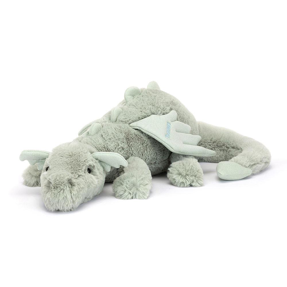 Jellycat Personalised Sage Dragon Huge 19cm x 20cm x 66cm Discover Grün | Deutschland  340-FQSALV