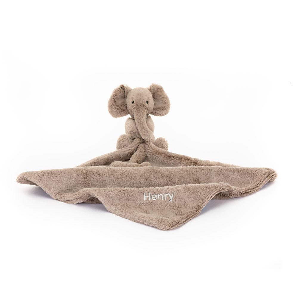 Jellycat Personalised Smudge Elephant Soother 15cm x 34cm x 34cm Baby & Books Grau | Deutschland  965-TVRYFI