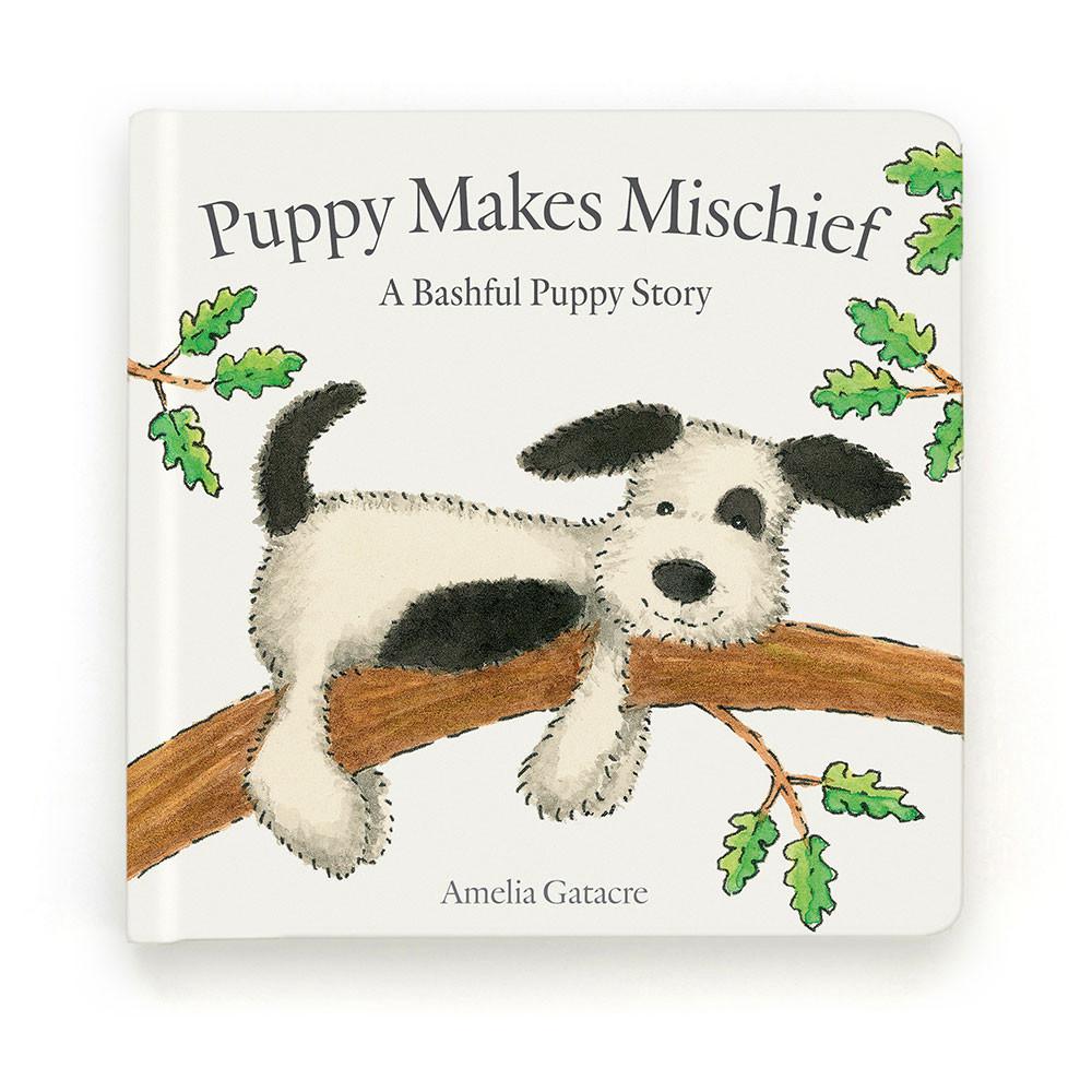 Jellycat Puppy Makes Mischief Book and Bashful Puppy Medium Discover Weiß | Deutschland  312-LMAPYN