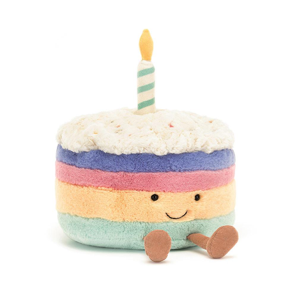 Jellycat Rainbow Birthday Cake 26cm x 21cm x 21cm Amuseables Blau | Deutschland  219-IYCNTM