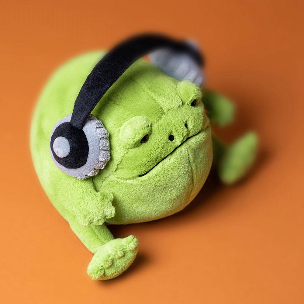 Jellycat Ricky Rain Frog Headphones 15cm x 16cm x 18cm Animals Grün | Deutschland  834-IDFRLM
