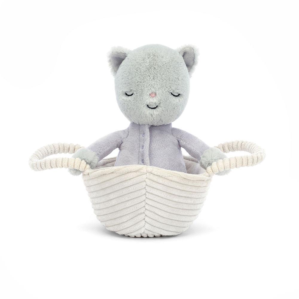Jellycat Rock-a-Bye Kitten 12cm x 9cm x 20cm Animals Grau | Deutschland  410-KWTQXS