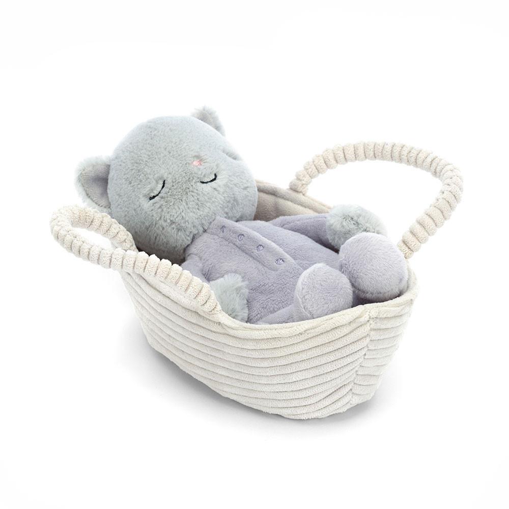 Jellycat Rock-a-Bye Kitten 12cm x 9cm x 20cm Animals Grau | Deutschland  410-KWTQXS