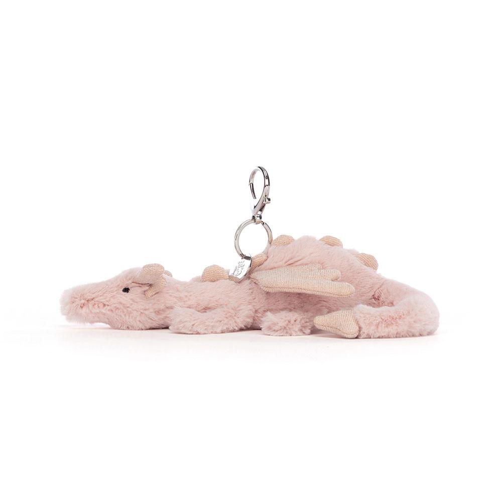 Jellycat Rose Dragon 12cm x 8cm x 22cm Bag Charm Rosa | Deutschland  348-CSIRDN