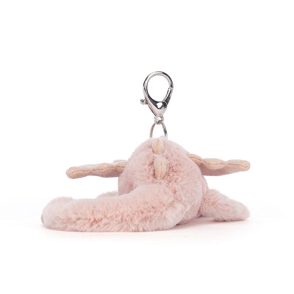 Jellycat Rose Dragon 12cm x 8cm x 22cm Bag Charm Rosa | Deutschland  348-CSIRDN
