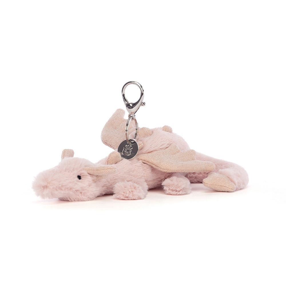 Jellycat Rose Dragon 12cm x 8cm x 22cm Bag Charm Rosa | Deutschland  348-CSIRDN
