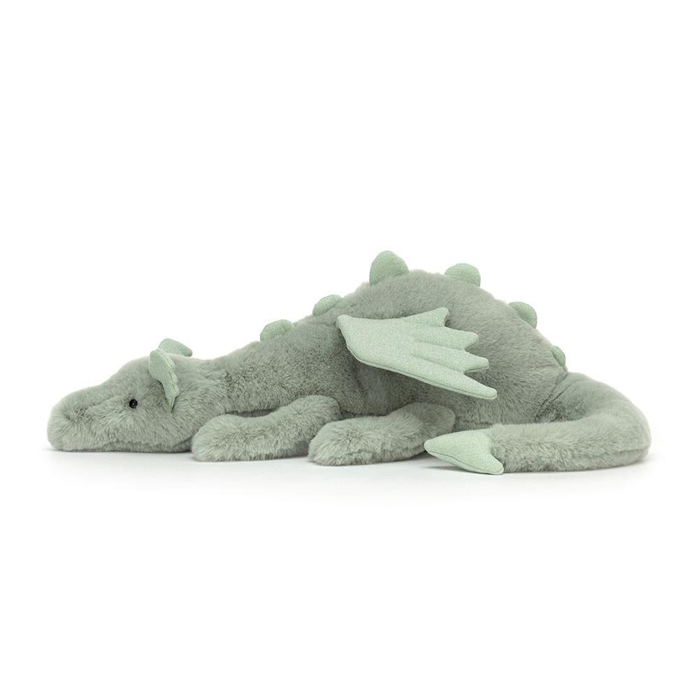 Jellycat Sage Dragon 4.7in x 5.5in x 19.7in Animals Grün | Deutschland  276-ARYKUT