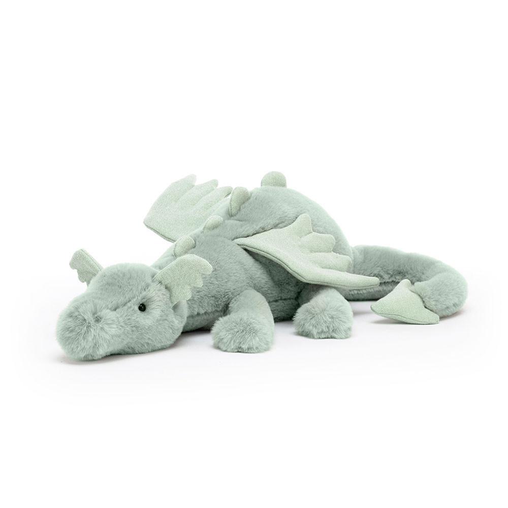 Jellycat Sage Dragon 4.7in x 5.5in x 19.7in Animals Grün | Deutschland  276-ARYKUT