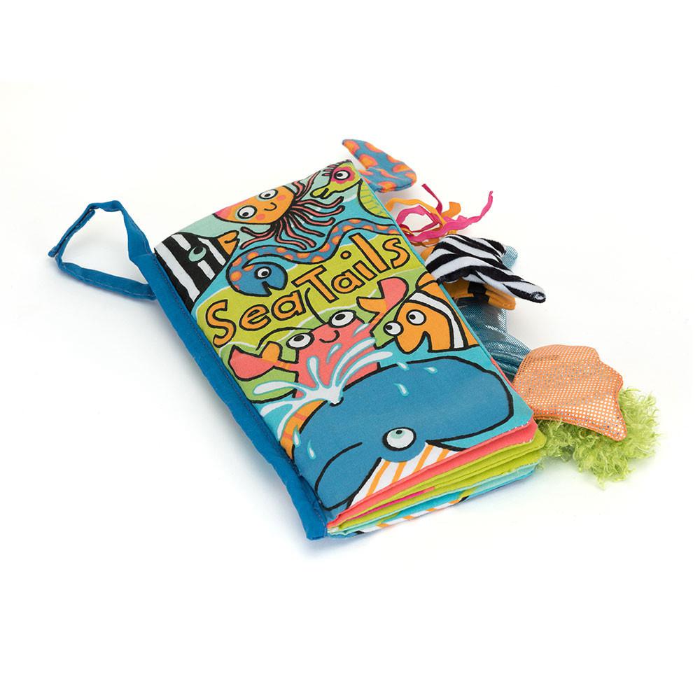 Jellycat Sea Tails Book 22cm x 13cm x 5cm Baby & Books Blau | Deutschland  186-AZMOKN