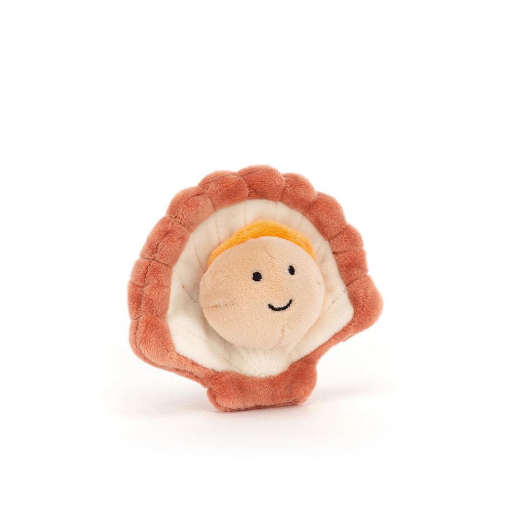 Jellycat Sensational Seafood Scallop 9cm x 11cm x 4cm Amuseables Braun | Deutschland  018-VHQWGF