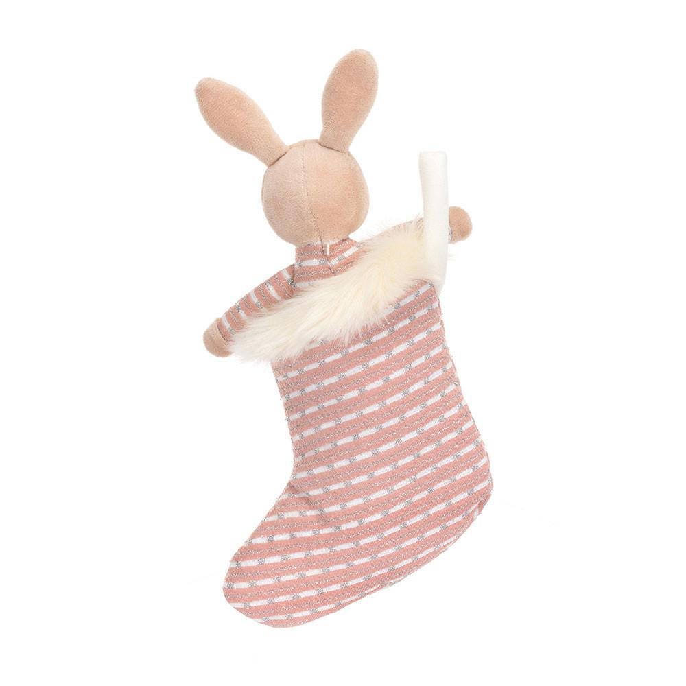 Jellycat Shimmer Stocking Bunny 20cm x 9cm x 2cm Animals Beige | Deutschland  897-VGYKOL