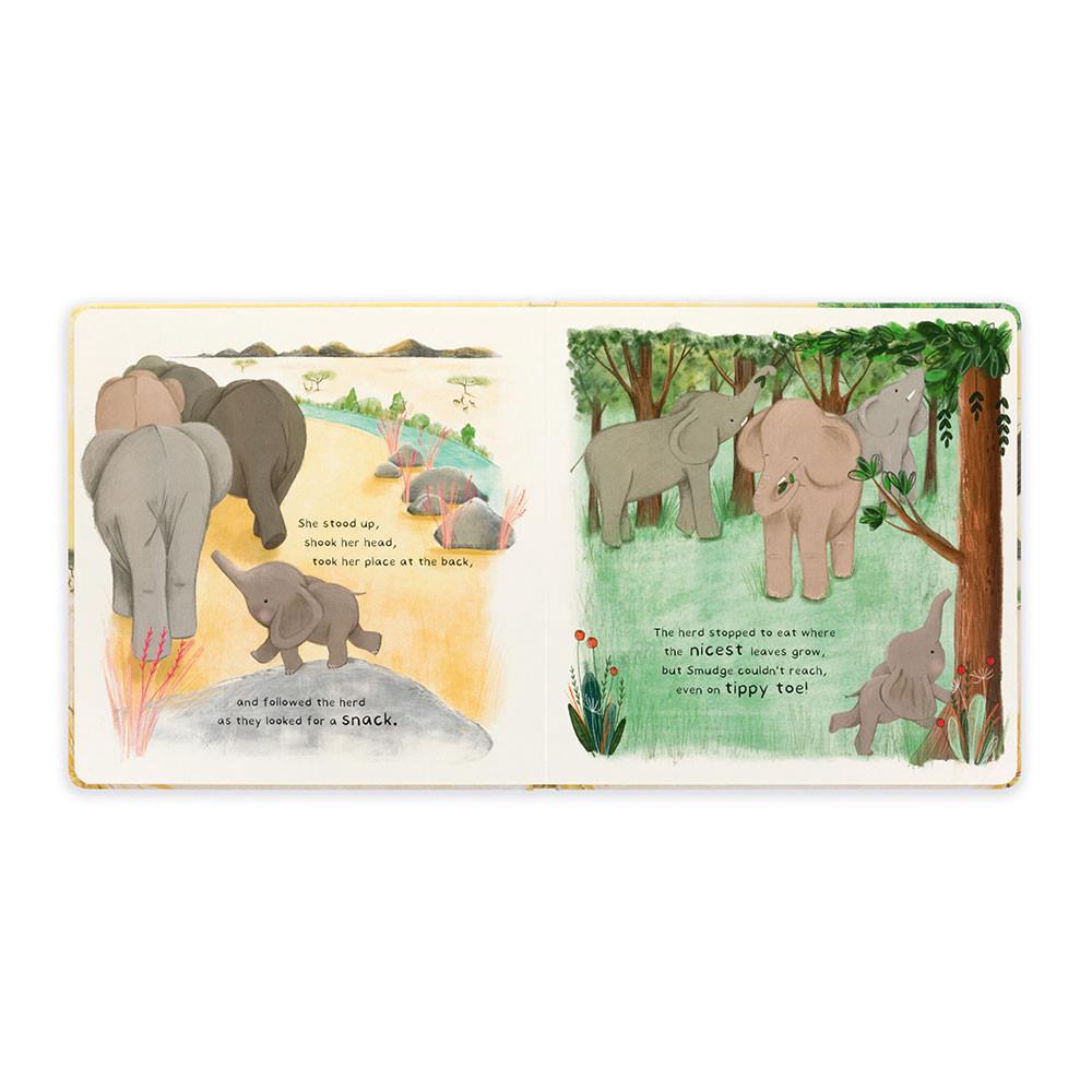 Jellycat Smudge the Littlest Elephant Book and Smudge Elephant Medium Discover Grau | Deutschland  137-GWDCXB