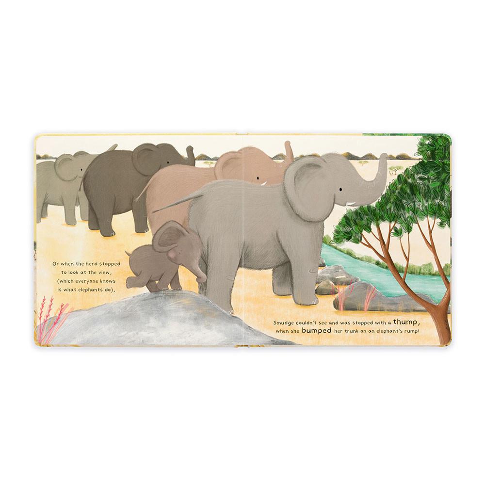 Jellycat Smudge the Littlest Elephant Book 23cm x 23cm x 2cm Baby & Books Grau | Deutschland  742-SIWGJY