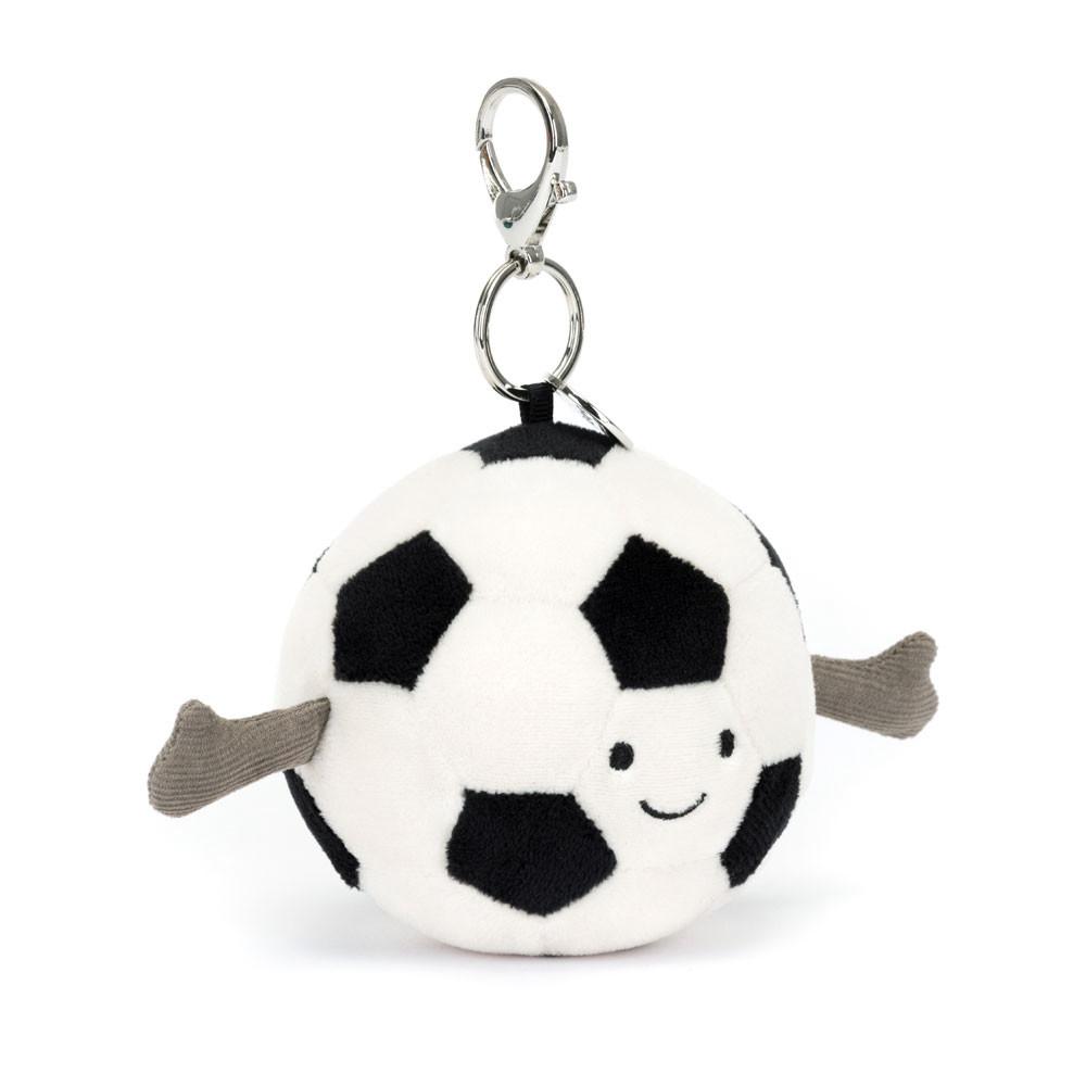 Jellycat Sports Football 16cm x 8cm x 6cm Bag Charm Weiß | Deutschland  416-TZSGOB