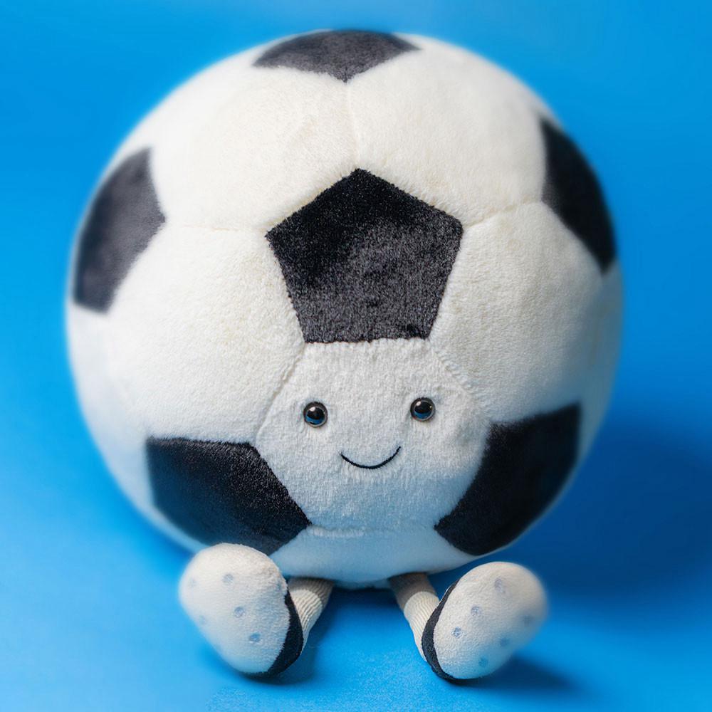 Jellycat Sports Football 31cm x 21cm x 21cm Amuseables Weiß | Deutschland  645-DPQMYR