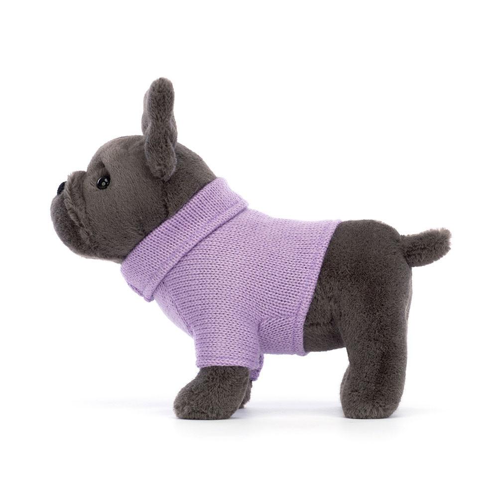 Jellycat Sweater French Bulldog Purple 17cm x 7cm x 19cm Animals Grau | Deutschland  754-GFEUJA