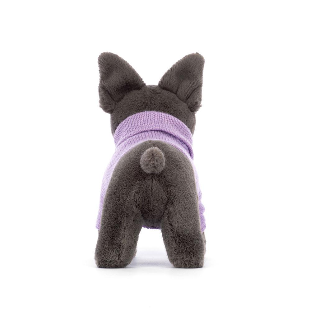 Jellycat Sweater French Bulldog Purple 17cm x 7cm x 19cm Animals Grau | Deutschland  754-GFEUJA