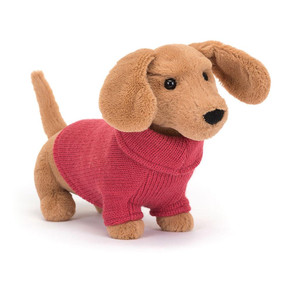 Jellycat Sweater Sausage Dog 6.3in x 2.8in x 9.4in Animals Braun | Deutschland  536-DBSOEM
