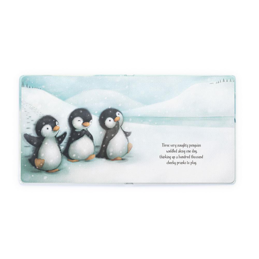Jellycat The Naughty Penguins Book 21cm x 21cm x 2cm Baby & Books Weiß | Deutschland  579-OZISRJ