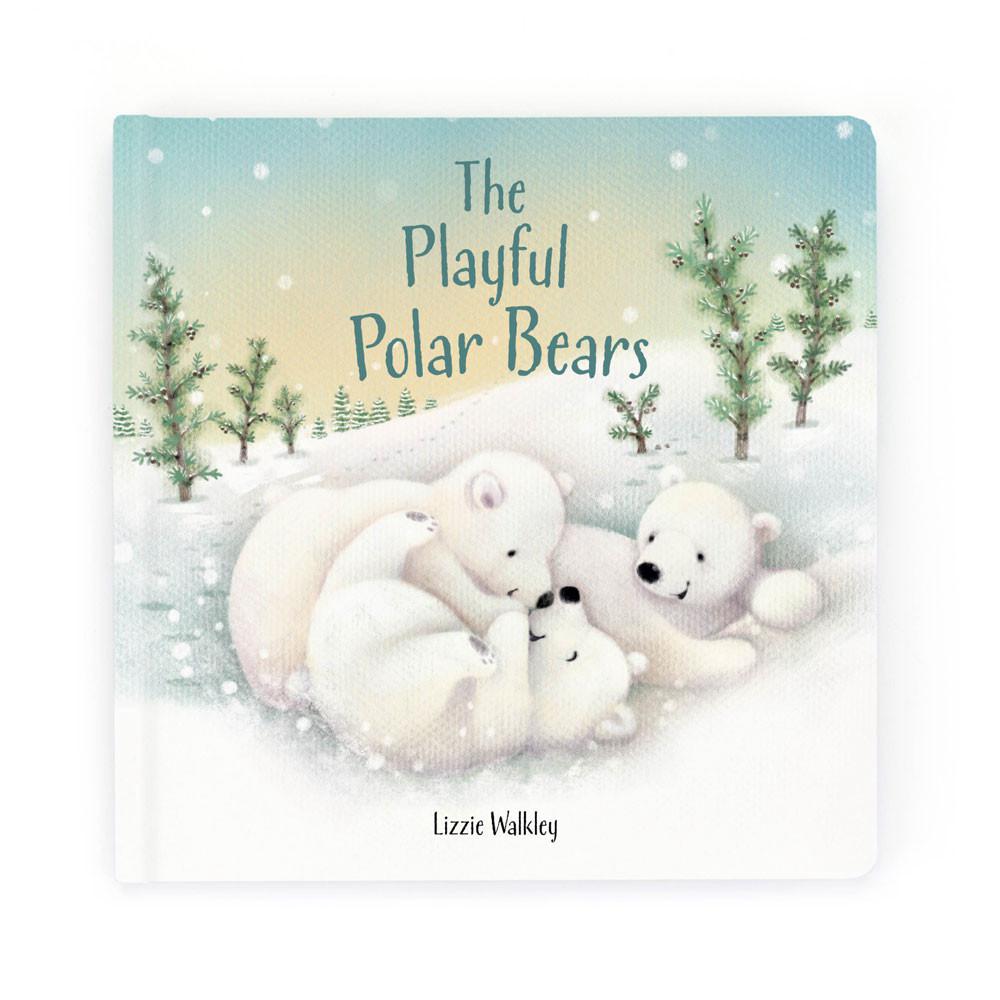 Jellycat The Playful Polar Bears Book and Perry Polar Bear Small Discover Weiß | Deutschland  098-CLTZHY