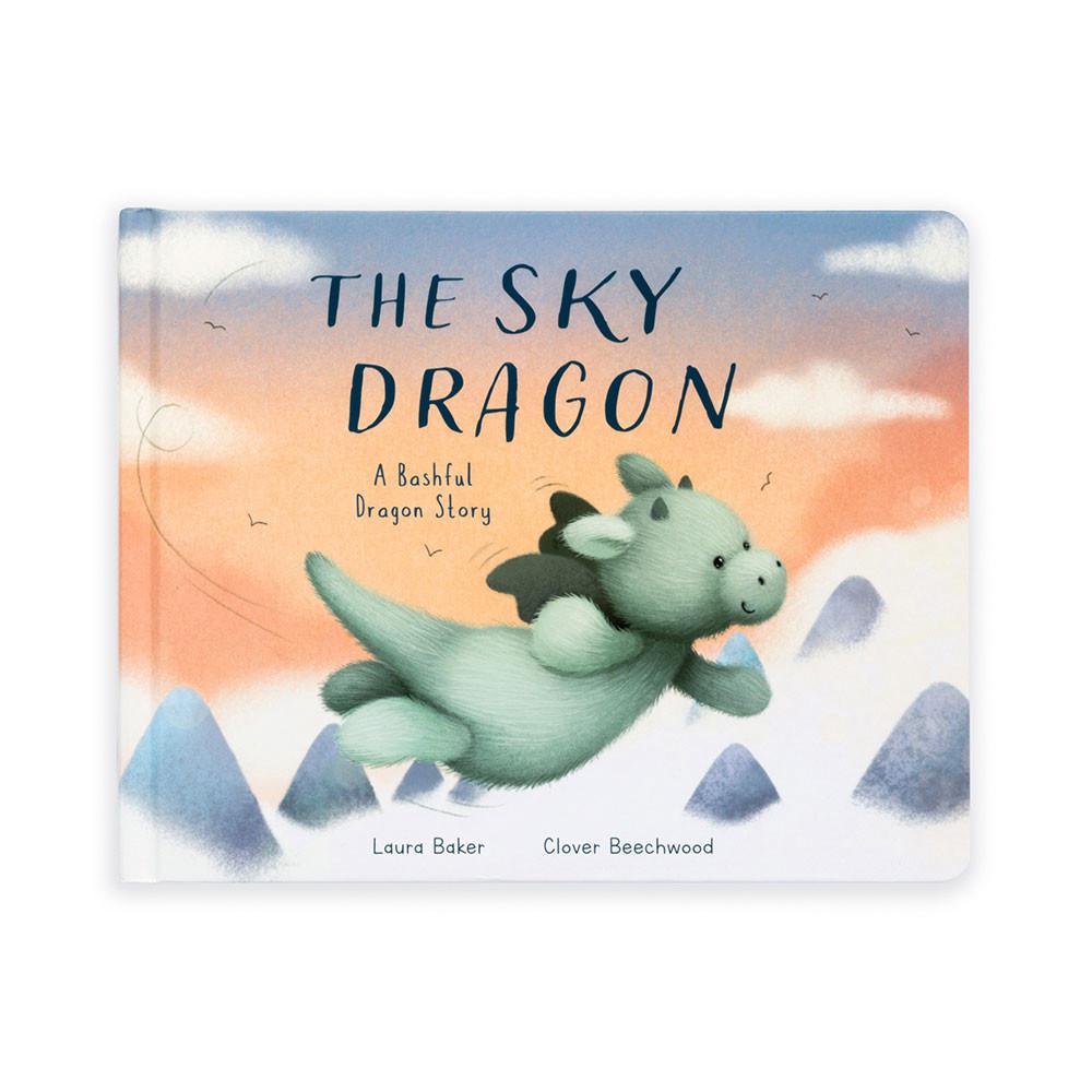 Jellycat The Sky Dragon Book and Bashful Dragon Medium Discover Grün | Deutschland  478-IPXTLN