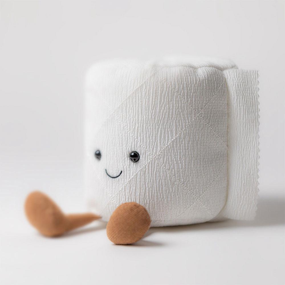 Jellycat Toilet Roll 15cm x 12cm x 12cm Amuseables Weiß | Deutschland  046-TLANOR