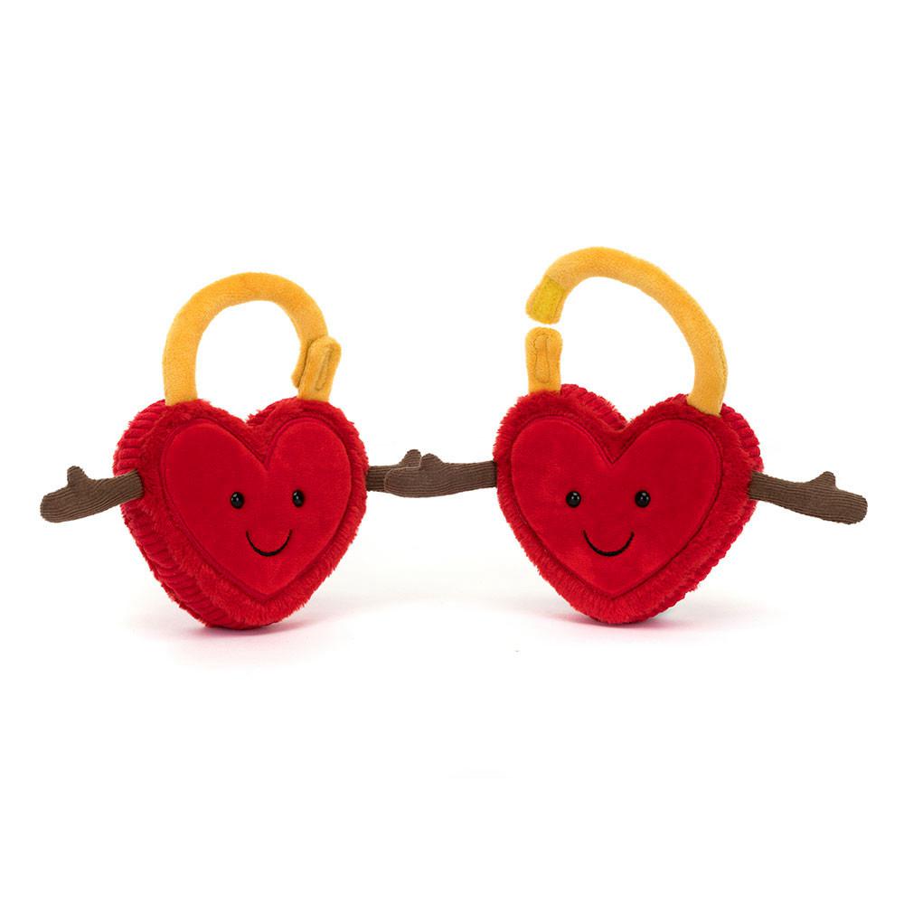 Jellycat Val & Tina Love Locks 15cm x 22cm x 4cm Amuseables Rot | Deutschland  573-VFUJMA