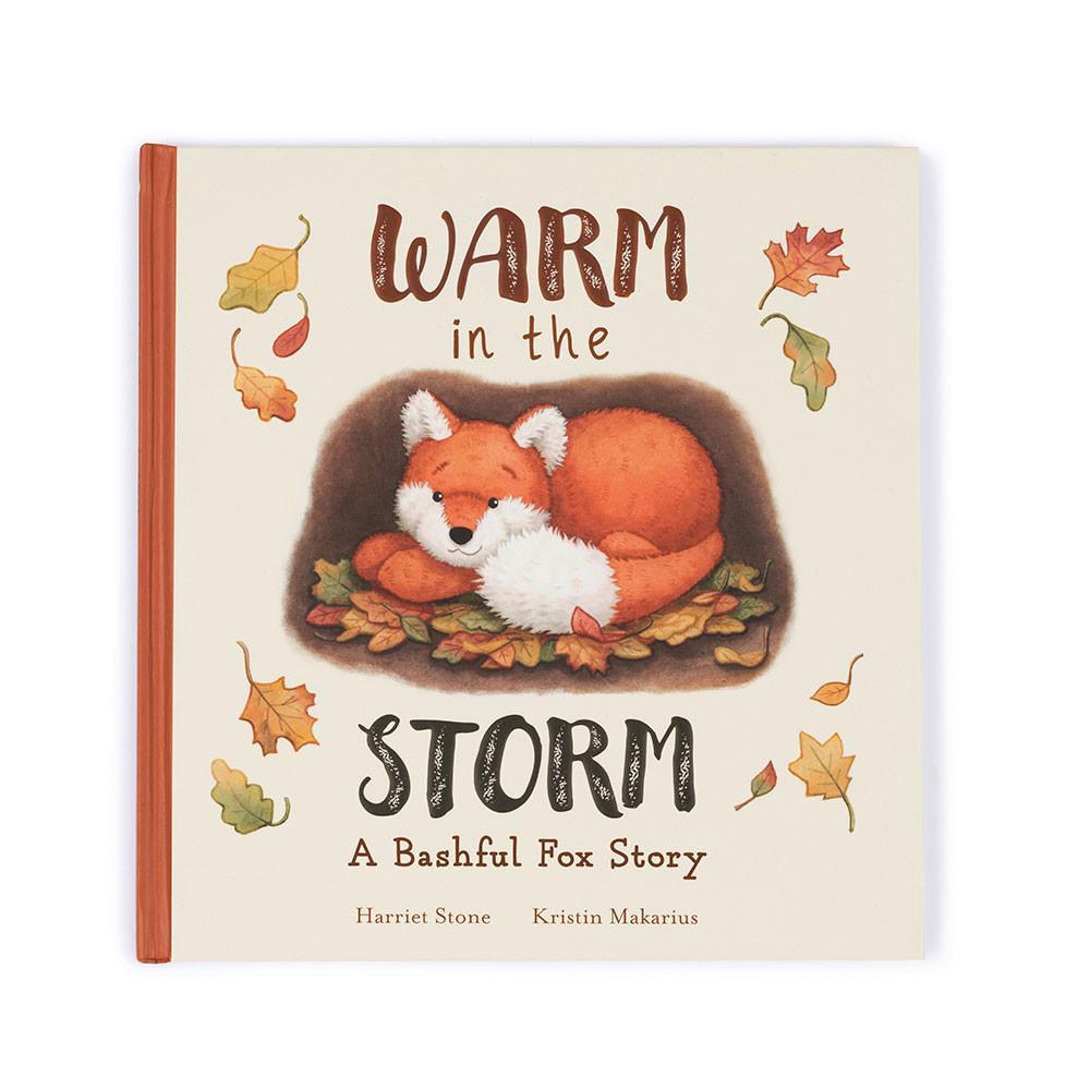 Jellycat Warm in the Storm Book and Bashful Fox Cub Medium Discover Weiß | Deutschland  387-ASCHBX