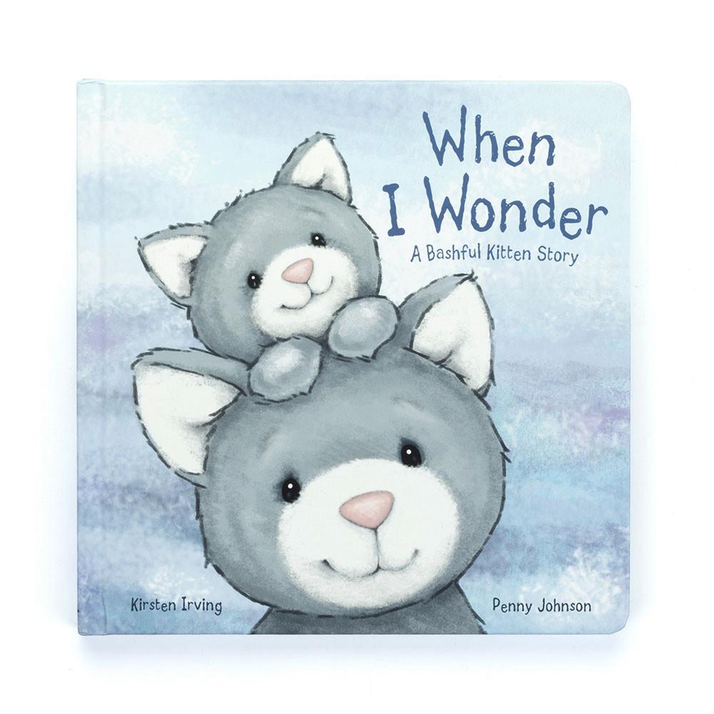 Jellycat When I Wonder Book and Bashful Kitty Medium Discover Grau | Deutschland  697-UGBYKR