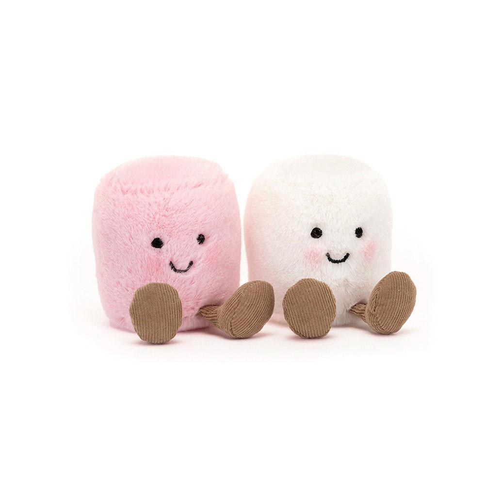 Jellycat and White Marshmallows 9cm x 15cm x 5cm Amuseables Rosa | Deutschland  810-SYOZIX